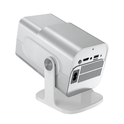 White electronic device with ports on a white background